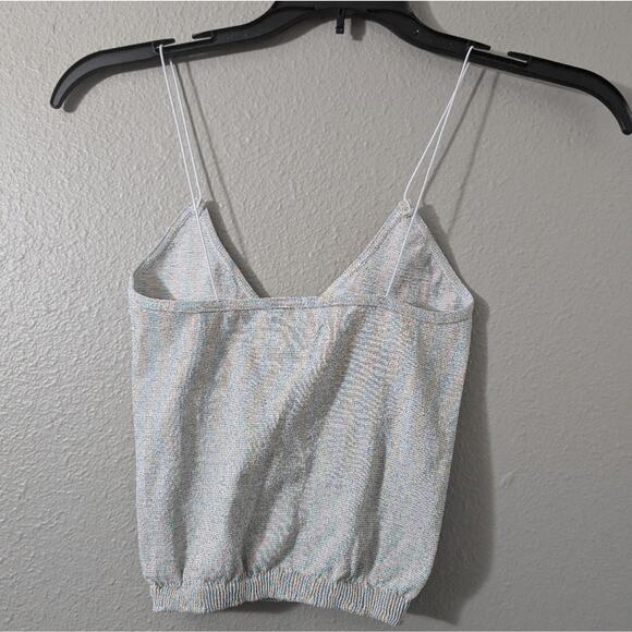 Free People Ribbed Brami Crop Top! V-Neck & Spaghetti Straps! Camisole - Picture 4 of 4